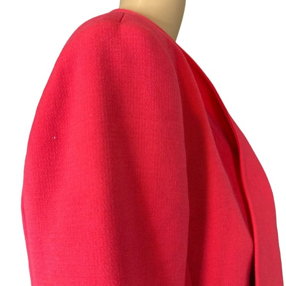 Isabella De Marco Womens Open Blazer Size 8 Coral Mid Length Lined - Picture 6 of 14